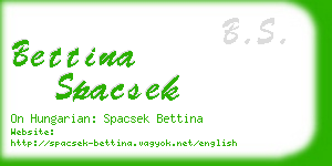 bettina spacsek business card